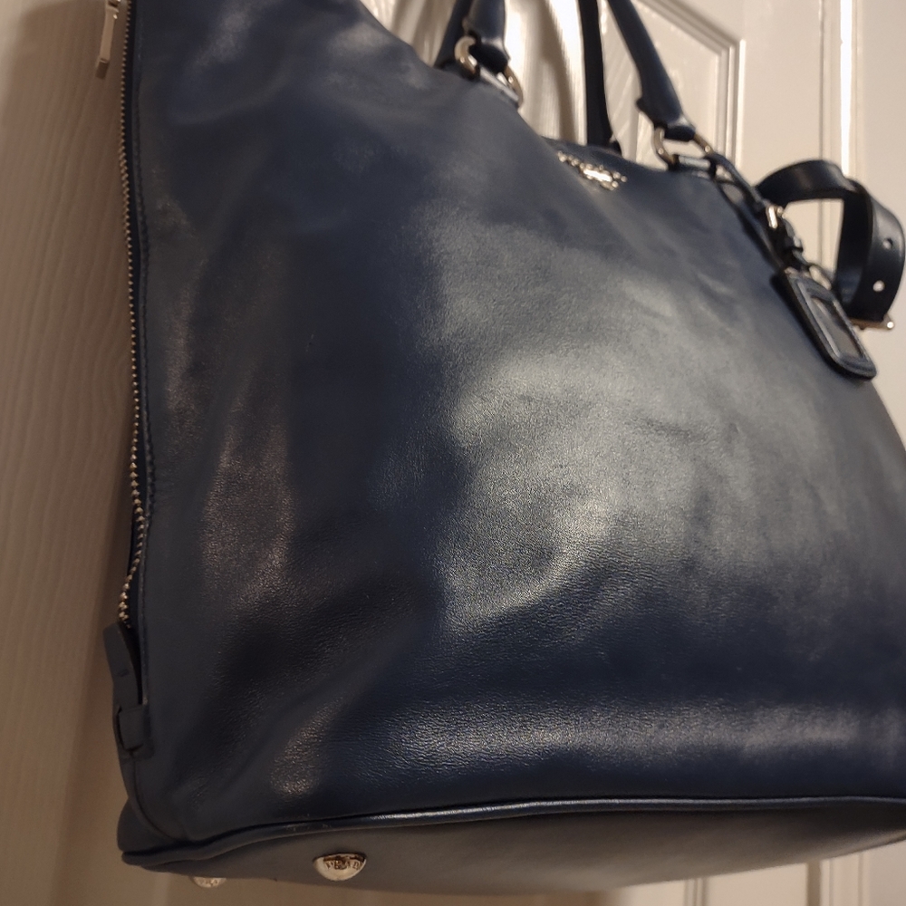 PRADA BLUETTE Soft Calf Leather Bag - Picture 6 of 16